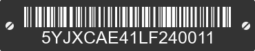 2020 TESLA Model X 5YJXCAE41LF240011 VIN decoded