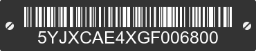 2016 TESLA Model X 5YJXCAE4XGF006800 VIN decoded
