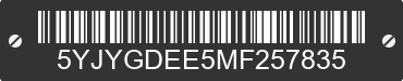 2021 TESLA Model Y 5YJYGDEE5MF257835 VIN decoded