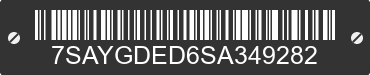 2025 TESLA Model Y 7SAYGDED6SA349282 VIN decoded