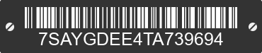 2026 TESLA Model Y 7SAYGDEE4TA739694 VIN decoded