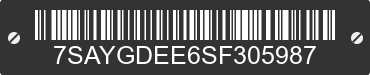 2025 TESLA Model Y 7SAYGDEE6SF305987 VIN decoded