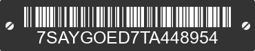 2026 TESLA Model Y 7SAYGOED7TA448954 VIN decoded