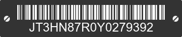 2000 TOYOTA 4-Runner JT3HN87R0Y0279392 VIN decoded