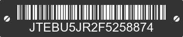 2015 TOYOTA 4-Runner JTEBU5JR2F5258874 VIN decoded