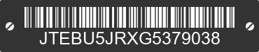 2016 TOYOTA 4-Runner JTEBU5JRXG5379038 VIN decoded