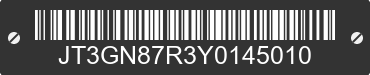 2000 TOYOTA 4Runner JT3GN87R3Y0145010 VIN decoded