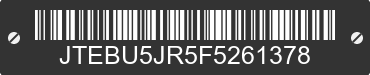 2015 TOYOTA 4Runner JTEBU5JR5F5261378 VIN decoded
