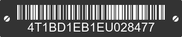 2014 TOYOTA Avalon 4T1BD1EB1EU028477 VIN decoded
