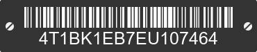 2014 TOYOTA Avalon 4T1BK1EB7EU107464 VIN decoded