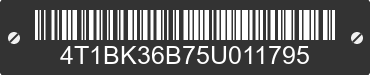 2005 TOYOTA Avalon 4T1BK36B75U011795 VIN decoded