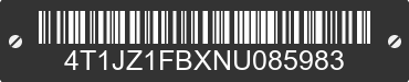 2022 TOYOTA Avalon 4T1JZ1FBXNU085983 VIN decoded