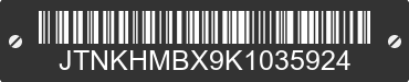 2019 TOYOTA C-HR JTNKHMBX9K1035924 VIN decoded