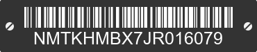 2018 TOYOTA C-HR NMTKHMBX7JR016079 VIN decoded