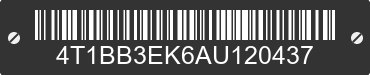 2010 TOYOTA Camry 4T1BB3EK6AU120437 VIN decoded