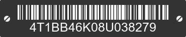 2008 TOYOTA Camry 4T1BB46K08U038279 VIN decoded