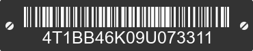 2009 TOYOTA Camry 4T1BB46K09U073311 VIN decoded