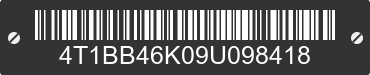 2009 TOYOTA Camry 4T1BB46K09U098418 VIN decoded