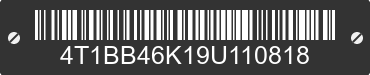 2009 TOYOTA Camry 4T1BB46K19U110818 VIN decoded