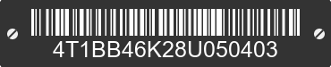 2008 TOYOTA Camry 4T1BB46K28U050403 VIN decoded