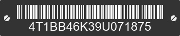 2009 TOYOTA Camry 4T1BB46K39U071875 VIN decoded