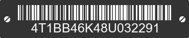 2008 TOYOTA Camry 4T1BB46K48U032291 VIN decoded