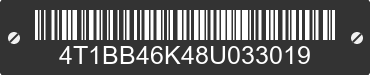2008 TOYOTA Camry 4T1BB46K48U033019 VIN decoded