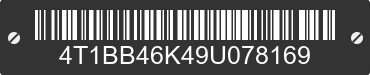 2009 TOYOTA Camry 4T1BB46K49U078169 VIN decoded