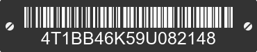 2009 TOYOTA Camry 4T1BB46K59U082148 VIN decoded