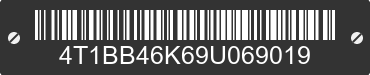 2009 TOYOTA Camry 4T1BB46K69U069019 VIN decoded