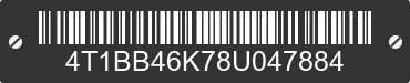 2008 TOYOTA Camry 4T1BB46K78U047884 VIN decoded