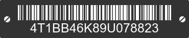2009 TOYOTA Camry 4T1BB46K89U078823 VIN decoded