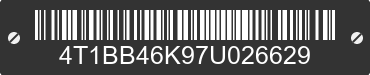 2007 TOYOTA Camry 4T1BB46K97U026629 VIN decoded