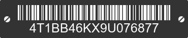 2009 TOYOTA Camry 4T1BB46KX9U076877 VIN decoded
