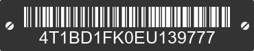 2014 TOYOTA Camry 4T1BD1FK0EU139777 VIN decoded
