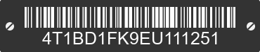 2014 TOYOTA Camry 4T1BD1FK9EU111251 VIN decoded