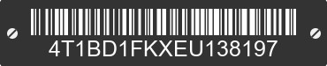 2014 TOYOTA Camry 4T1BD1FKXEU138197 VIN decoded