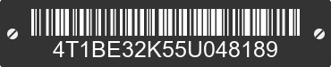 2005 TOYOTA Camry 4T1BE32K55U048189 VIN decoded