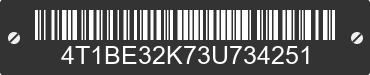 2003 TOYOTA Camry 4T1BE32K73U734251 VIN decoded