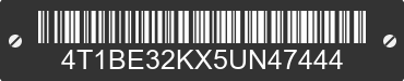 2005 TOYOTA Camry 4T1BE32KX5UN47444 VIN decoded