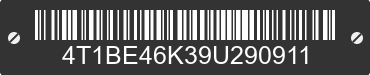 2009 TOYOTA Camry 4T1BE46K39U290911 VIN decoded
