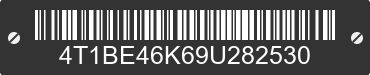 2009 TOYOTA Camry 4T1BE46K69U282530 VIN decoded