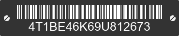 2009 TOYOTA Camry 4T1BE46K69U812673 VIN decoded