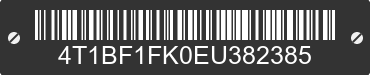 2014 TOYOTA Camry 4T1BF1FK0EU382385 VIN decoded