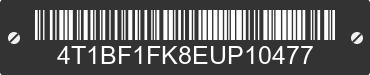 2014 TOYOTA Camry 4T1BF1FK8EUP10477 VIN decoded