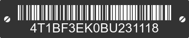 2011 TOYOTA Camry 4T1BF3EK0BU231118 VIN decoded