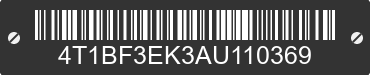 2010 TOYOTA Camry 4T1BF3EK3AU110369 VIN decoded