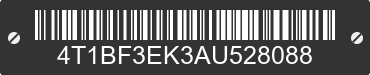 2010 TOYOTA Camry 4T1BF3EK3AU528088 VIN decoded