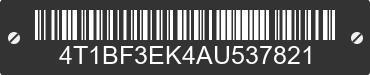 2010 TOYOTA Camry 4T1BF3EK4AU537821 VIN decoded