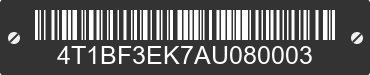 2010 TOYOTA Camry 4T1BF3EK7AU080003 VIN decoded